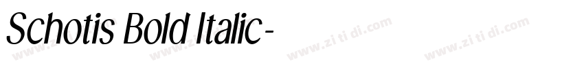 Schotis Bold Italic字体转换